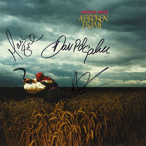 Depeche Mode Band Signed A Broken Frame Album Artist Signed