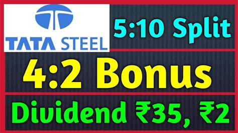 Tata Steel Stocks Declared High Dividend Bonus Split Youtube