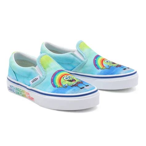 Kids Vans X SpongeBob Classic Slip-On Shoes (4-8 years) | Multicolour ...