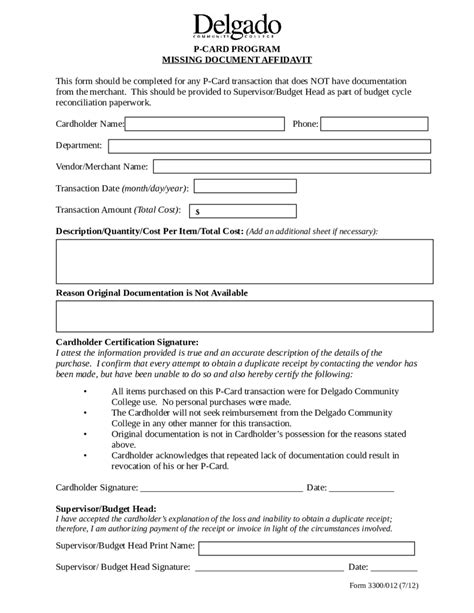 Free 7 Lost Receipt Forms In Ms Word Pdf Excel Missing Receipt Form