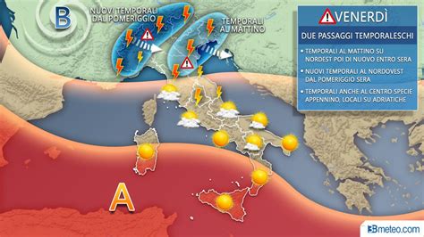 Meteo Italia Avviso Per Forti Temporali Tra Mercoled E Venerd