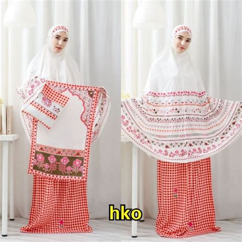 Jual Mukena Set Sajadah Hargo Dumilah Seri Motif Sogan Dan Kotak