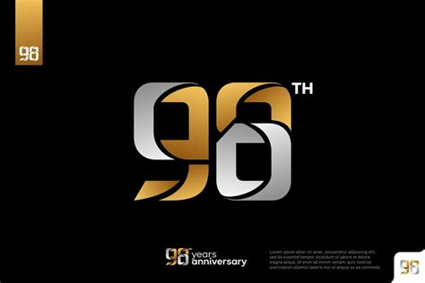 Premium Vector | Gold silver number 98 logo icon design on black ...