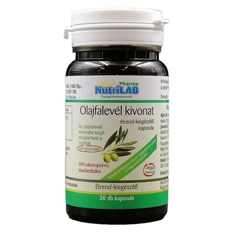 2000 Ft NutriLAB Olajfalevél kapszula 30db Herbaposta webshop