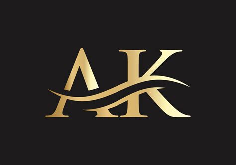 Ak Letter Logo Initial Ak Letter Business Logo Design Vector Template