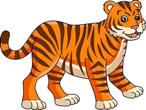 Download Tiger Cartoon Colored Clipart Illustration for free | Cartoon, Safari crafts, Clip art