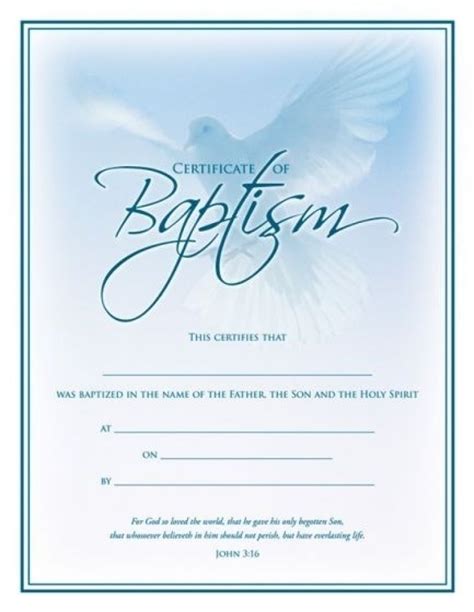 Baptism Certificate (Pk of 6) - Coated, Full Color| Free Delivery at ...