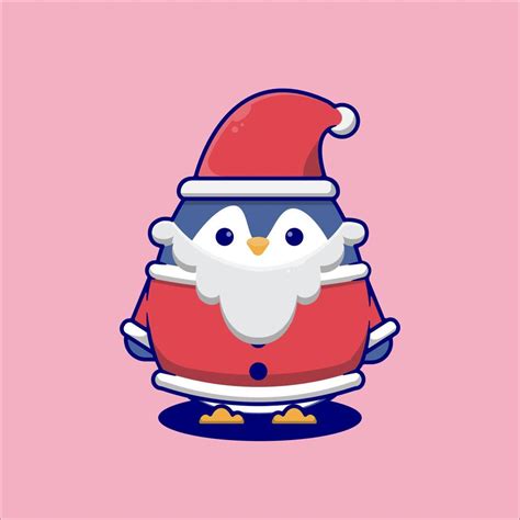 Penguins Wearing Santa Suits