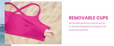 Amazon Crz Yoga Womens Scoop Neck Bikini Tops D Dd Adjustable Spaghetti Straps Bathing Suit