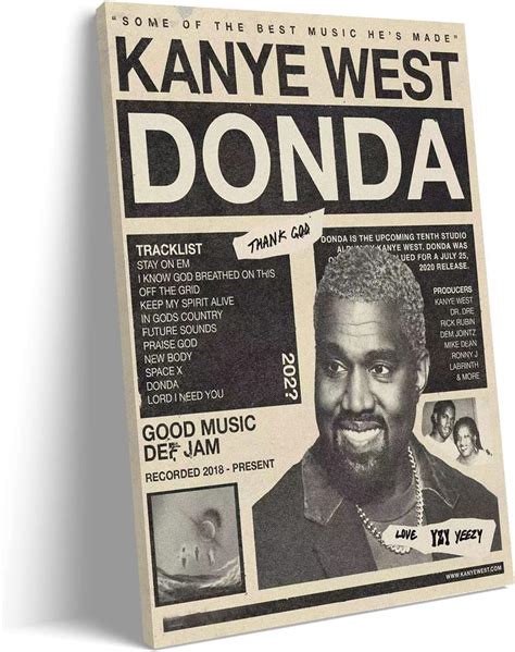 Kanye West Poster Poster Rapper Poster Retro Nostalgic