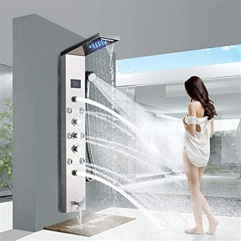 Fuz Contemporary Shower Panel Tower System Stainless Steel Function