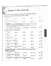 Chapter Test Form Answer Key Chapter Test Form Answer Key