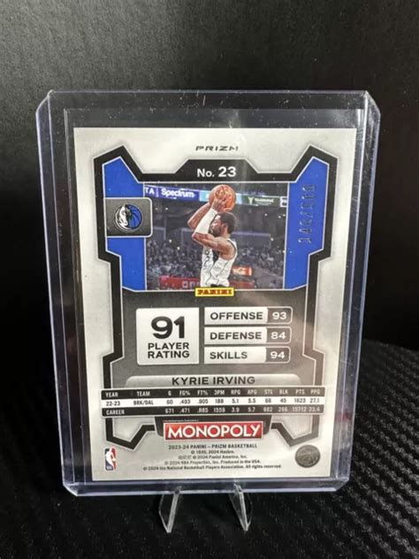 KYRIE IRVING GOLD Millionaire Shimmer 2023 Panini Prizm Monopoly