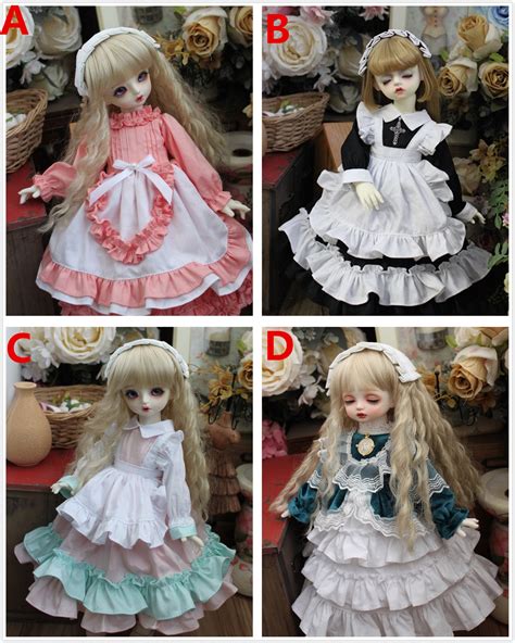 Bjd Sd Maid Dress And Headdress Full Set Bjd Doll Clothes Maid Etsy