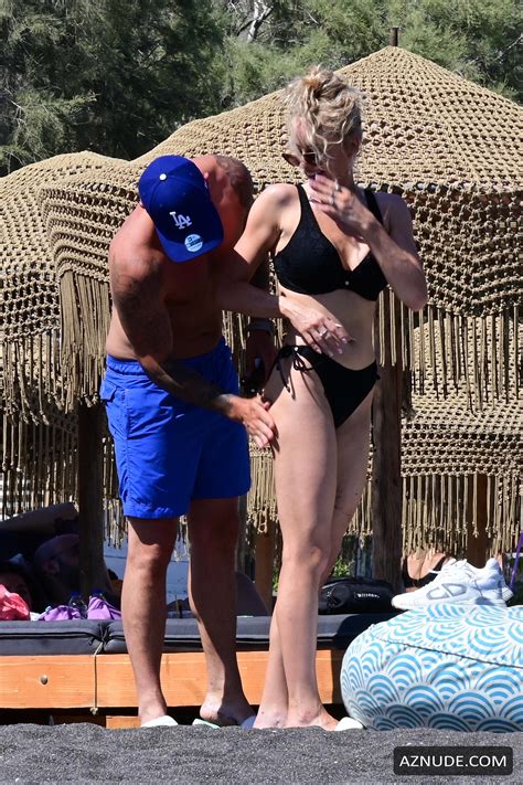 Katie Mcglynn Black Bikini In Santorini Greece AZNude