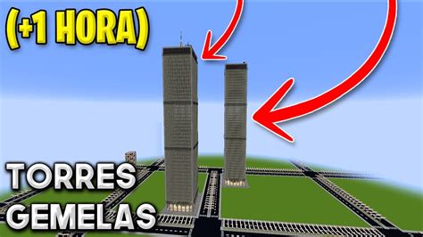 Torres Gemelas En Minecraft Timelapse Hora Adbra Plus Youtube