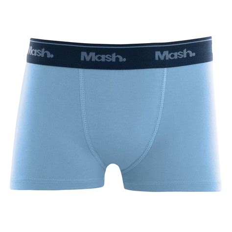 CUECA BOXER INFANTIL ALGODÃO LISA MASH AZUL CLARO P Men In Box