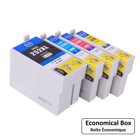 Epson T252XL Compatible Ink Cartridge Combo High Yield BK C M Y