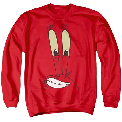 Spongebob Mr Krabs Smile Face Unisex Adult Crewneck Sweatshirt