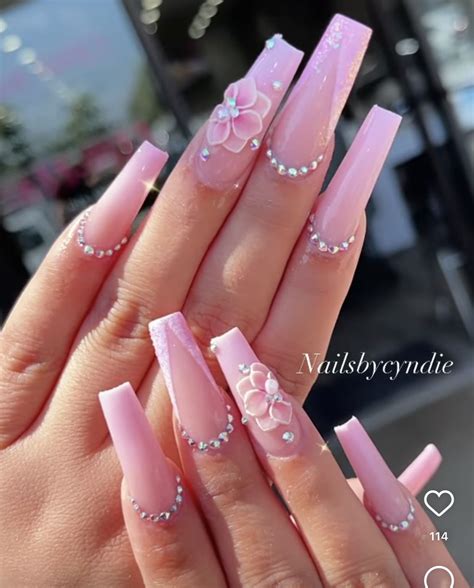 Pin On Nails Pink Acrylic Nails Long Square Acrylic Nails