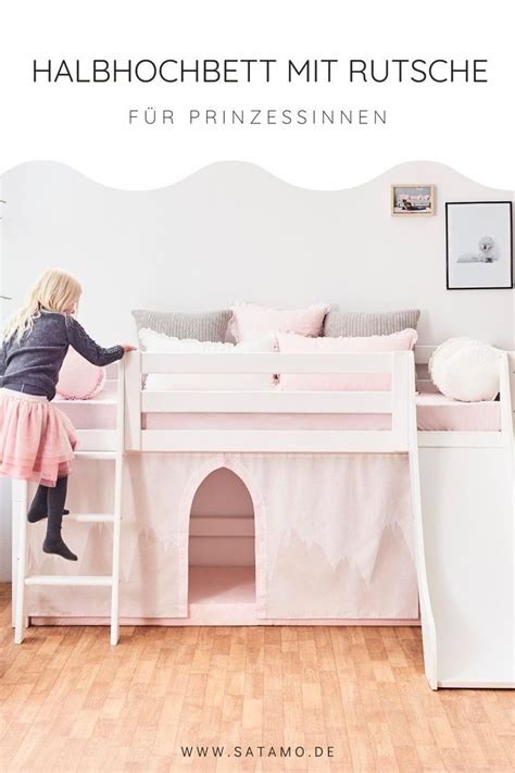 Prinzessin Bett Mit Rutsche In 2023 Prinzessinnen Bett Kinderbett