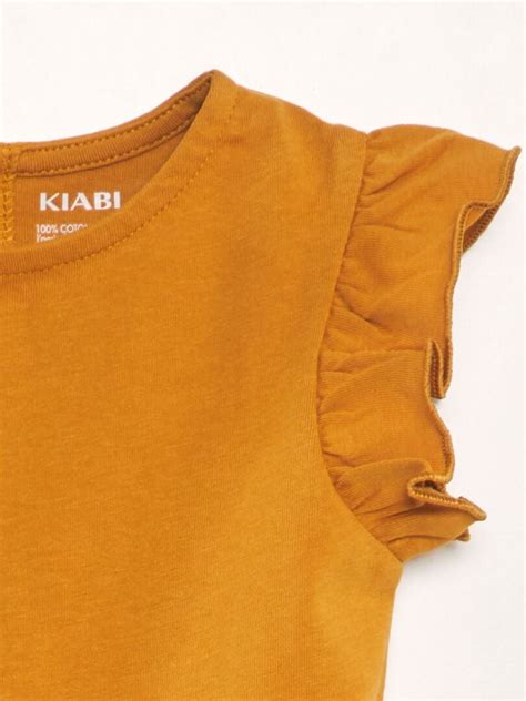 T shirt à volants Moutarde Kiabi 4 00