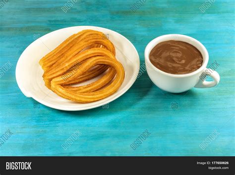 Plate Churros Image And Photo Free Trial Bigstock