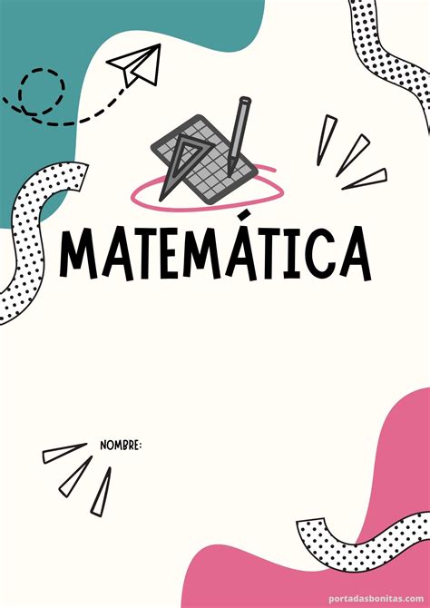 Portadas De Matem Tica Portadas Bonitas