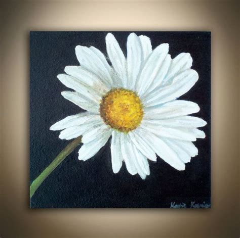 Traditional Realistic Still Life White Daisy By Katiekoenigart Easy