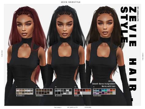 Leah Lillith S Patreon Zevie Hairstyle Sims Sims Sims Hair