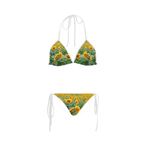 Sunflower Field Custom Bikini Swimsuit ID D