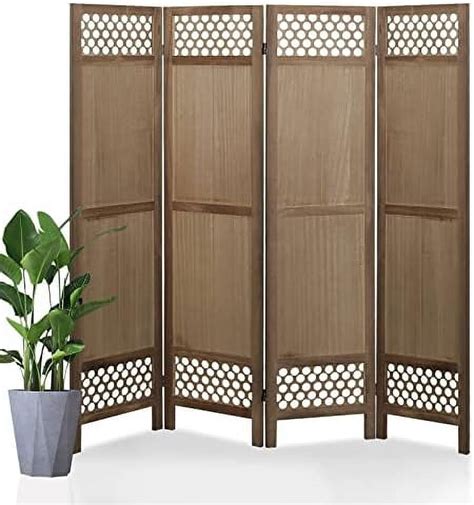 6 Panel Louver Room Divider 5 6ft Tall Wood Partition Room Dividers And