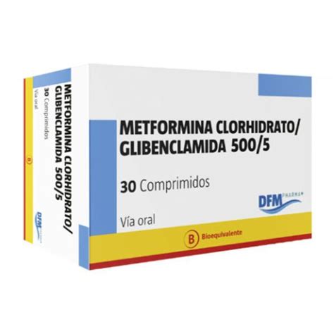 Metformina Clorhidrato Glibenclamida 500 5 X 30 Comp EcoFarmacias