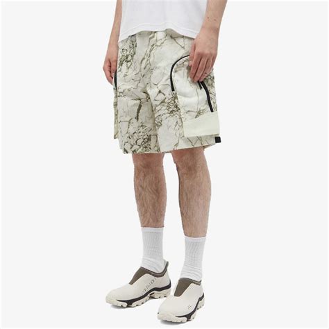 A Cold Wall Men S Overset Tech Shorts In Marble Print A Cold Wall