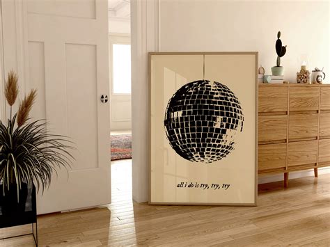 Swiftie Gift Idea Mirrorball All I Do Is Try Printable Wall Art Budget