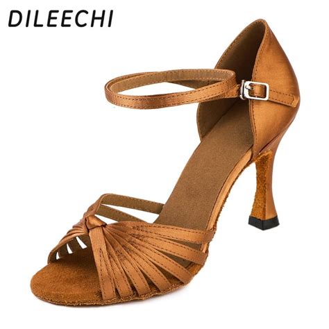 Dileechi Salsa Women S Latin Dance Shoes Ballroom Dancing Shoes Bronze