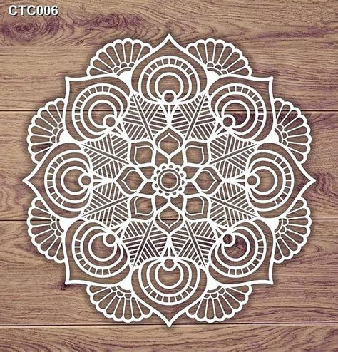 Craftreat Reusable Laser Cut Mandala Chipboard Embellishments For