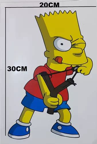 Adesivo Bart Simpson Dirigindo Carro Caminh O X Cm