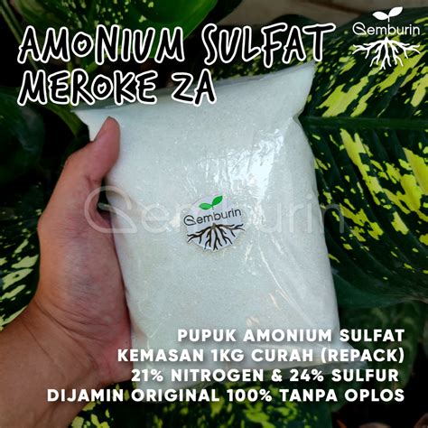 Jual Pupuk Meroke Za Kg Kemasan Repack Pupuk Amonium Sulfat Asli