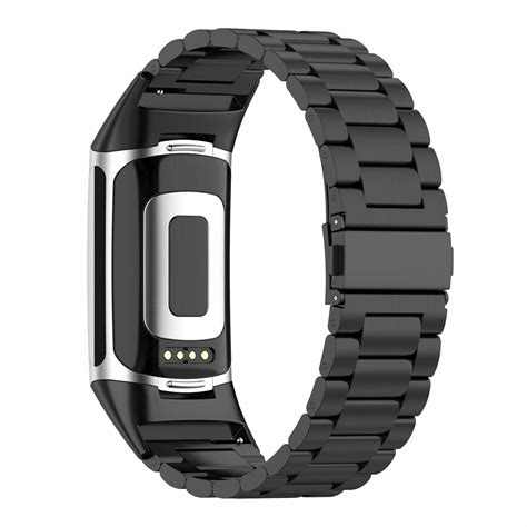 Fitbit Charge 5 Stalen Band Zwart Smartwatchbanden Nl