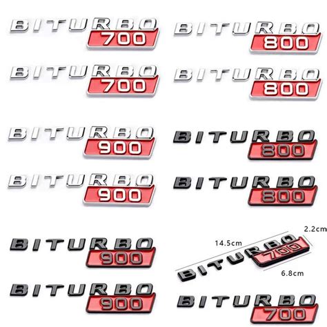 Cheap Car D Abs Biturbo Badge Emblem Decals Sticker For