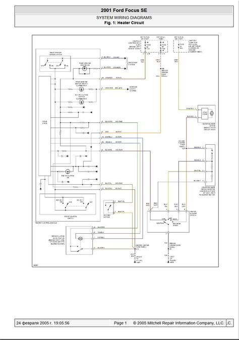 Ford Focus SE 2001 System Wiring Diagrams