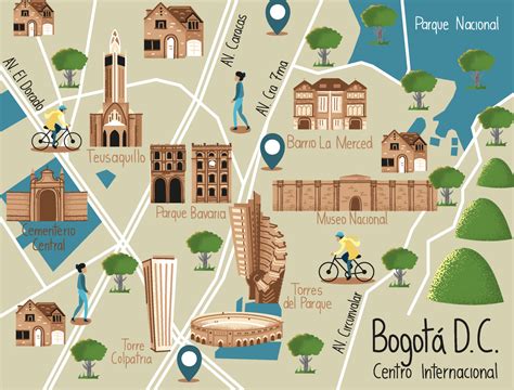 Bogotá Downtown Illustrated Map by German P. Díaz on Dribbble