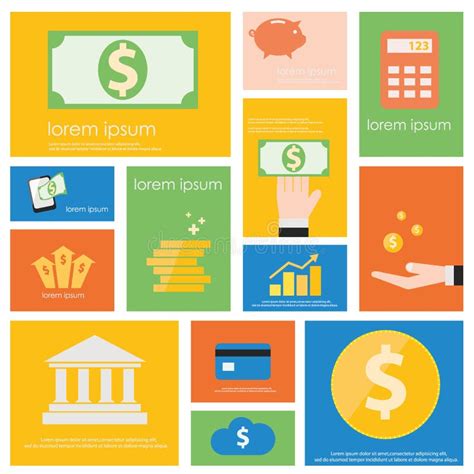 Banking Finance Icon Set Stock Illustrations 91 893 Banking Finance