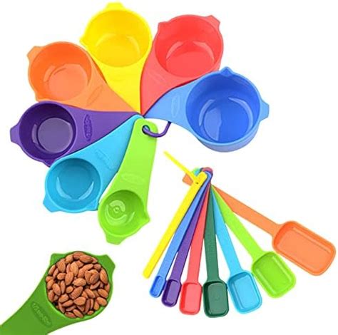 Cdemiy Measuring Spoons Pcs Plastic Measuring Cups And Spoons Set