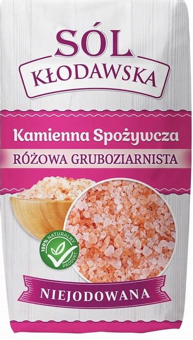 SÓL KŁODAWSKA KAMIENNA NATURALNA RÓŻOWA GRUBA 1KG Orisa