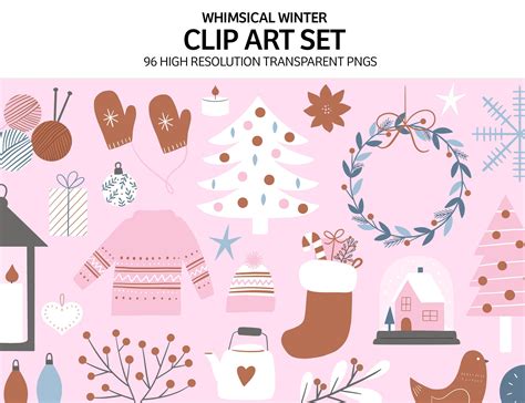 Whimsical Winter Clipart Graphic by theprintablegirls · Creative Fabrica