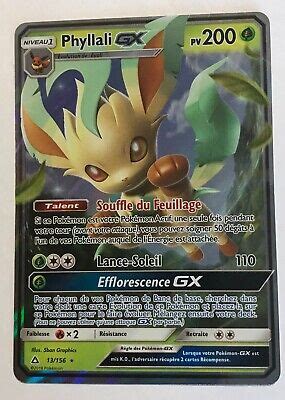 CARTE POKEMON RARE Neuve Phyllali Gx 200 Pv 13 156 Pa V Ni Ex Soleil Et