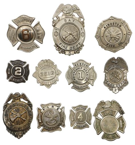 Lot Detail - OBSOLETE FIRE DEPARTMENT BADGES