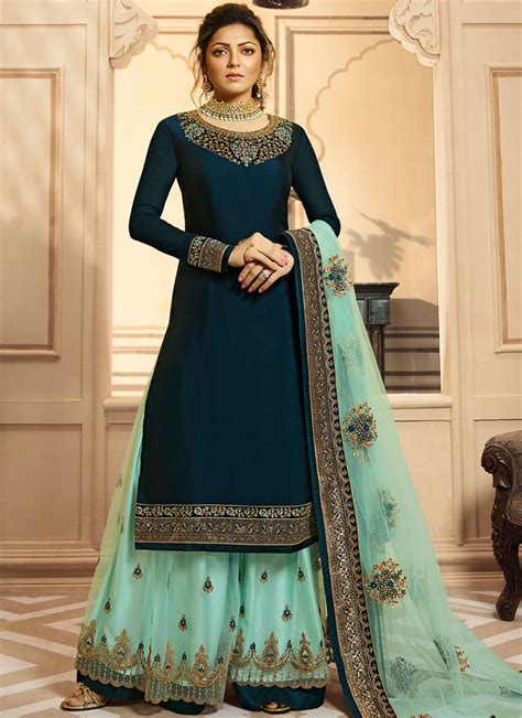 Drashti Dhami Embroidered Designer Palazzo Suit Buy Online